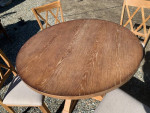 Round Wood Table and 4 Chairs