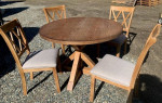 Round Wood Table and 4 Chairs