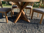 Round Wood Table and 4 Chairs