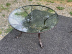 Metal and Glass Side Table