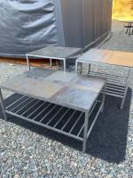 Metal & Slate Coffee Table & Side Tables