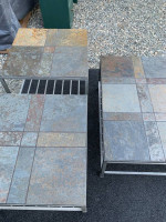 Metal & Slate Coffee Table & Side Tables