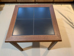 Side Table with Black Tile Top Made in Denmark