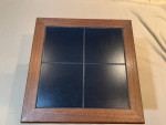 Side Table with Black Tile Top Made in Denmark