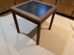 Side Table with Black Tile Top Made in Denmark