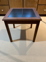 Side Table with Black Tile Top Made in Denmark