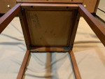 Side Table with Black Tile Top Made in Denmark