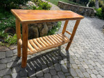 Solid Wood Sofa Table with Open Log Shelf