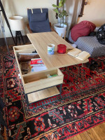 Lift up Coffee Table Dining Table Work Table Desk All in one Table !!!