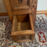 Rustic 3 Drawer Cabinet Wood End Table Night Stand