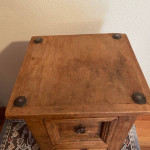 Rustic 3 Drawer Cabinet Wood End Table Night Stand