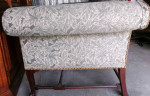 Vintage Camel Back Sofa Couch, Nailhead Trim, NEWLY Upholstered