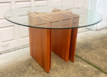 Italy glass wood dinning table