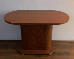 Oval Maple Finished Console Table