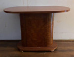 Oval Maple Finished Console Table