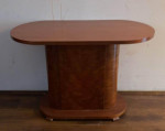 Oval Maple Finished Console Table
