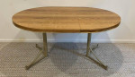 Retro Arborite Oval Lunch Table with Leaf