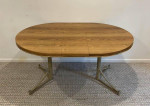 Retro Arborite Oval Lunch Table with Leaf