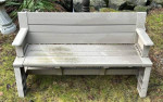 Outdoor Plastic Bench Folding to 1/2 Picnic Table