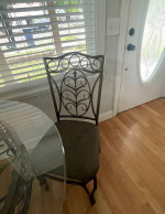 Glass Dining Table with Two Chairs