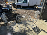 Outdoor Heavy metal table and chairs