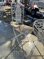 Outdoor Heavy metal table and chairs