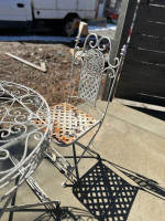 Outdoor Heavy metal table and chairs