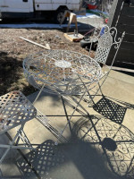Outdoor Heavy metal table and chairs