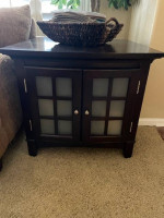 Coffee Table and End Table Solid Dark Wood
