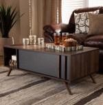 Two Tone Walnut Style Coffee Table NEW