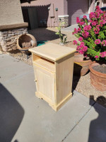 Pine cabinet table nightstand