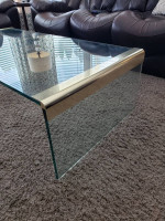 Stunning 1970's Brass and Glass Coffee/Cocktail table