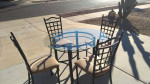 45in glass table with chairs