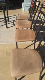 45in glass table with chairs