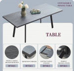 62.9" to 78.7" Expandable Dining table NEW