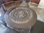 Dining Room Table & 4 Leather Chairs
