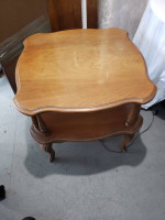1960's Mersman Two-Tiered Pie Crust Edge End Table