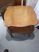 1960's Mersman Two-Tiered Pie Crust Edge End Table