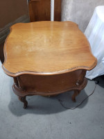 1960's Mersman Two-Tiered Pie Crust Edge End Table