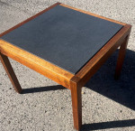 Jack Cartwright Mid Century Side Table - Walnut and Slate