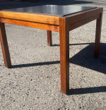 Jack Cartwright Mid Century Side Table - Walnut and Slate