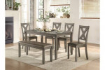 Cortina dining set, incl table, 4 chairs, and bench, IN STOCK, NEW