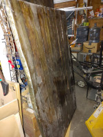 Silver/dark Brown table top real wood