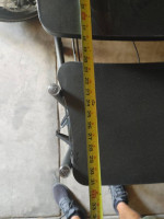 Black adjustable computer table