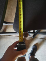 Black adjustable computer table