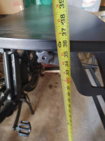 Black adjustable computer table