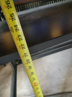 Black adjustable computer table