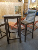 Vifah Outdoor Bar Set (2 Chairs, 1 Table) - Acacia