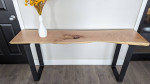Live edge maple console hallway table