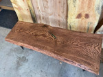 Pin Oak Live Edge Slab Coffee Table Bench Desk Hard and Heavy